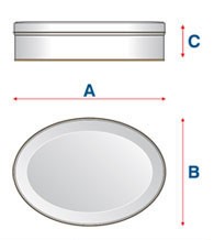 Caixa Oval em Metal Personalizada