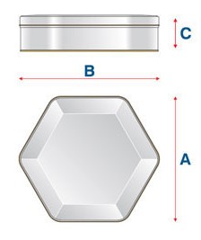 Caixa Hexagonal em Metal Personalizada