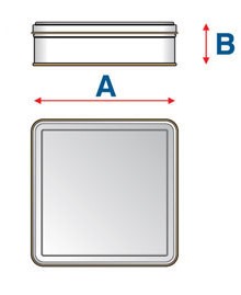Caixa Quadrada em Metal Personalizada