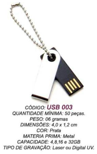 PEN DRIVE CHAVEIRO PICO PERSONALIZADO