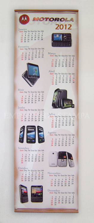 Calendário de Tecido Personalizado