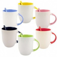 Caneca cerâmica com colher Personalizada