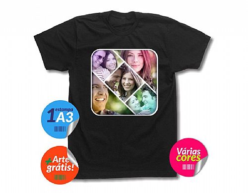 Camisa Colorida com Estampada Personalizada