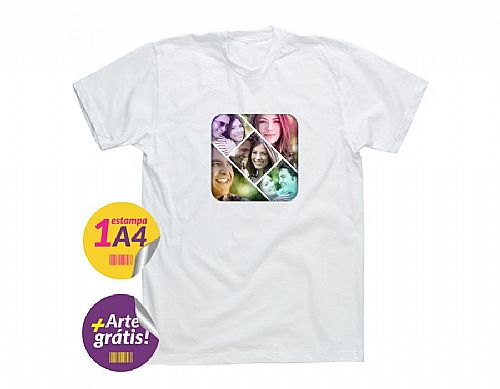 Camisa Branca estampada Personalizada