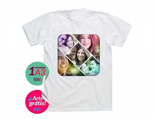 Camisa Branca com estampa personalizada