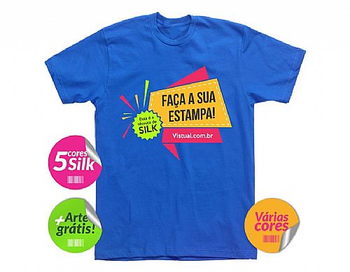 Camiseta SIlkada em 5 cores Personalizada