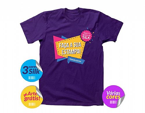 Camiseta com silk em 3 cores personalizada
