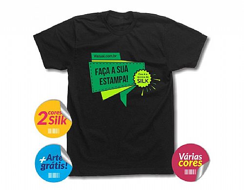 Camiseta silkada em 2 cores Personalizada