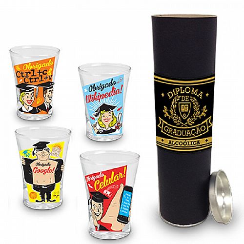 Conjunto para SHOT universitario personalizado
