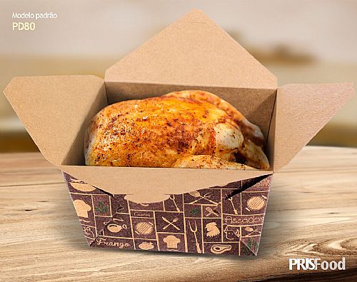 Embalagem para frango assado e grelhados