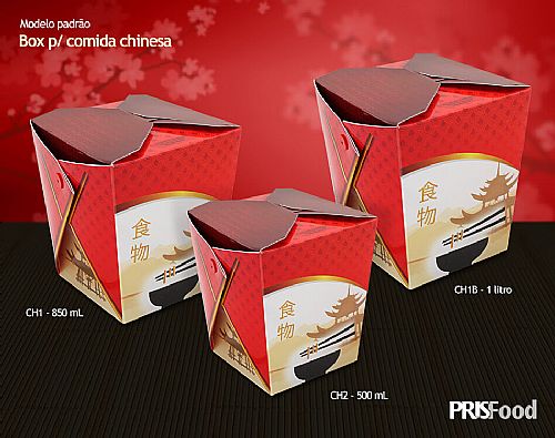 Embalagem tipo box para Comida Chinesa