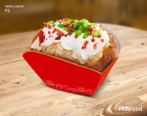 Embalagem para batata frita, assada e pequenas porções