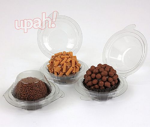 Embalagem plástica individual para 1 brigadeiro