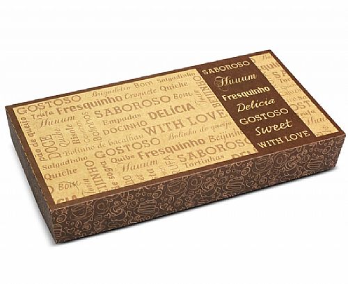 Embalagem para até 50 doces/salgados (Tampa + Base) Kraft