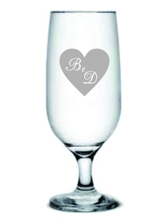 Taça de vidro Personalizada