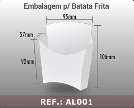 Embalagens para batata Frita Personalizada