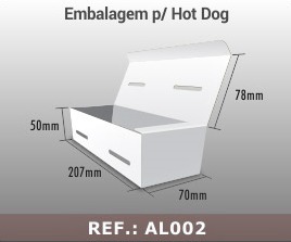 Embalagem para Hot Dog / Cachorro-quente Personalizada