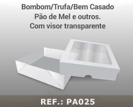 Caixa p/ doces com visor Personalizado
