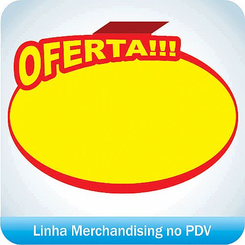 Splash de Oferta Redondo - com Suporte - 15x10cm