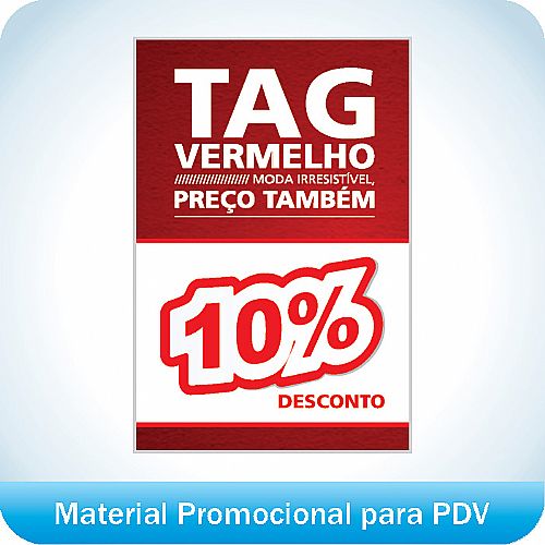 Tag de Oferta Vermelho
