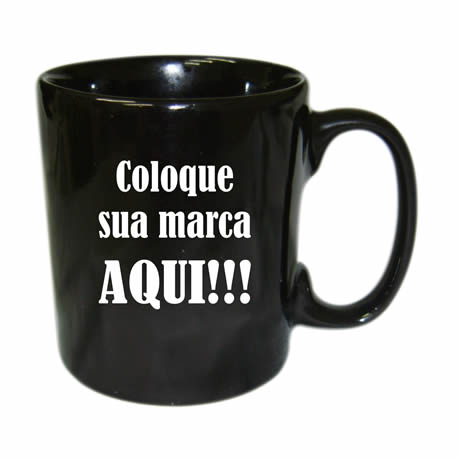 Caneca Preta 300ML Personalizada