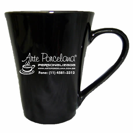 Caneca Tulipa Preta Personalizada 300ML