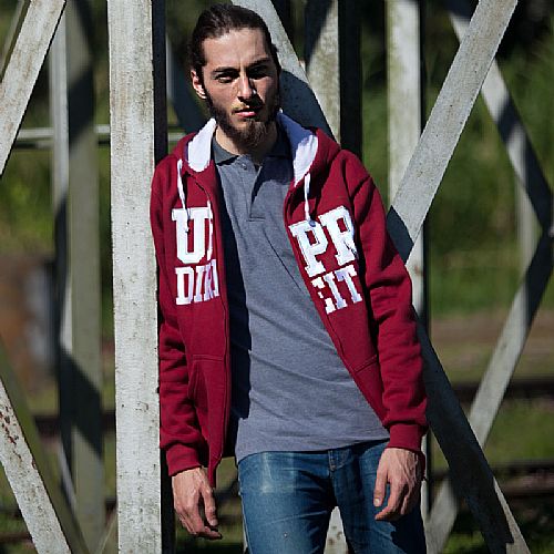 Moletom com ziper de atletica personalizado