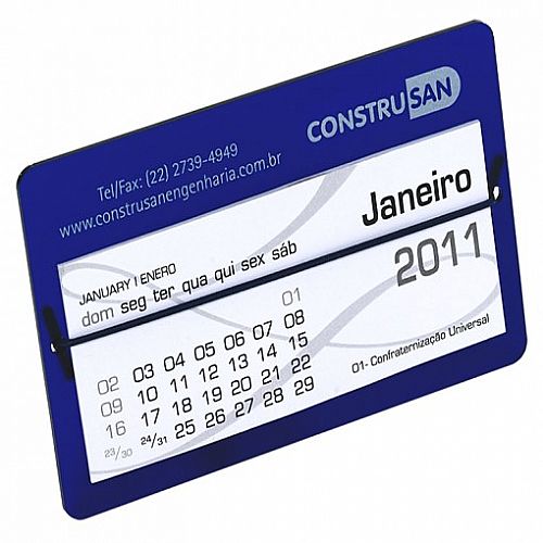Calendário plástico Personalizado