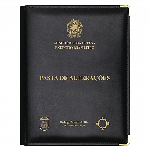 Pasta de Alterações em Couro Sintético com Personalização Individual