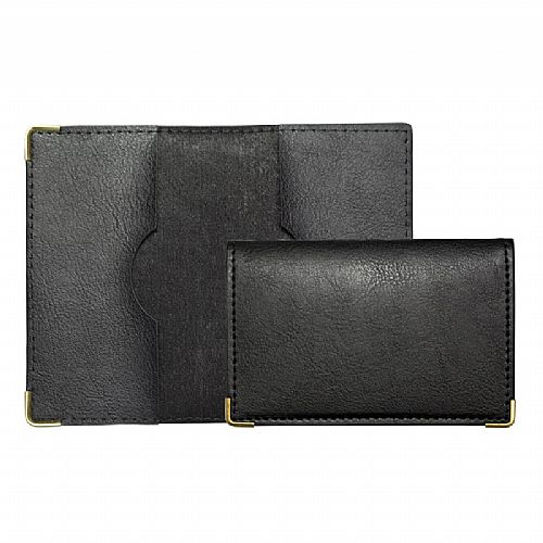 Porta Cartão Magnético 2 divisórias em Couro Sintético 7x11cm
