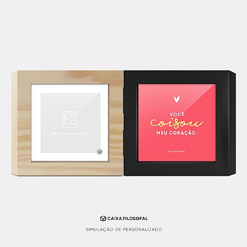 Frase sobre AMOR + Foto personalizada - Duo Box Classic