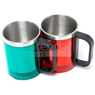 Caneca de plástico resistente personalizada