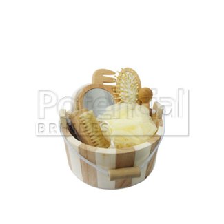 Kit para banho personalizável, material de madeira ecológica