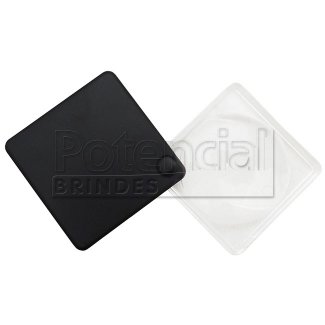 Lupa com capa de plástico preta, personalizável.