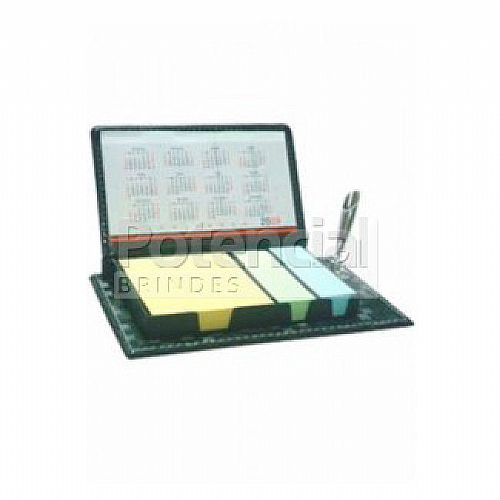 Bloco de Anotações com Porta Caneta + Calendário.