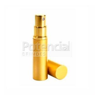 Porta Perfume personalizado em metal dourado