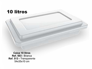Caixa com tampa 10 litros personalizada.