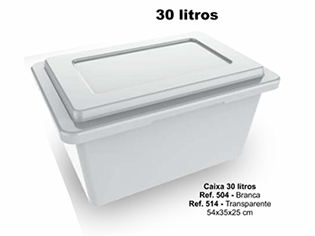 Caixa com tampa 30 litros personalizada.