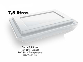 Caixa com tampa 7,5 litros personalizado.