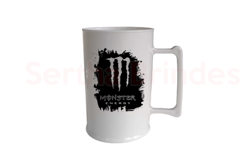 Caneca Plástica 450ml Silk e Transfer.
