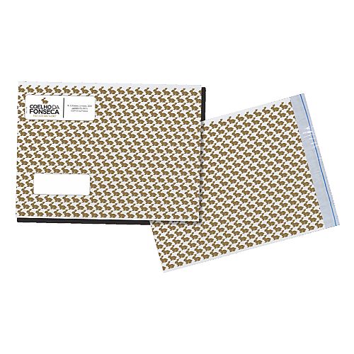 Envelopes com aba e fita adesiva