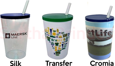 Copo Plástico com Tampa e Canudo 450ml