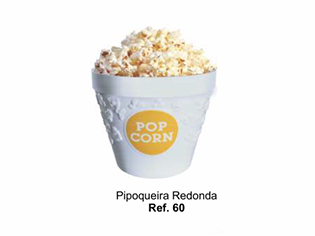 Pipoqueira redonda personalizada.