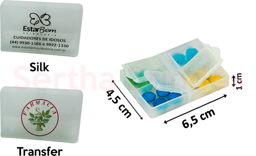 Porta Comprimidos 4 Cavidades
