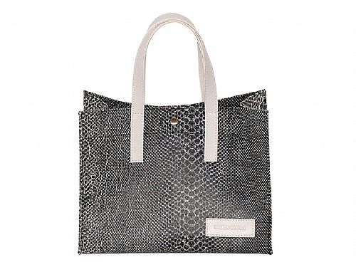 Bolsa sacola com alça e fechamento de botão personalizada