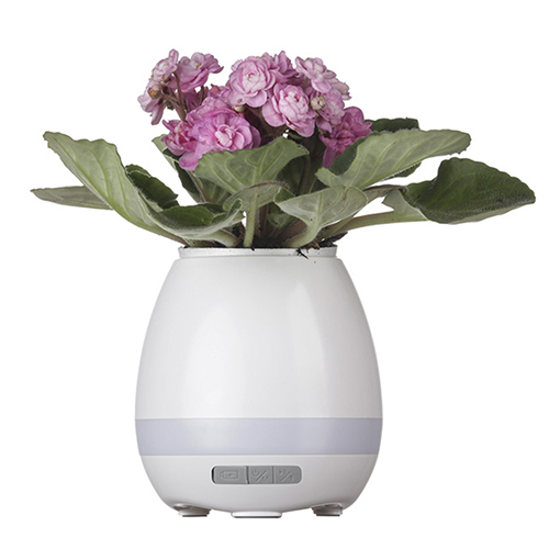 Caixa de som Vaso de planta com Sensor e Bluetooth