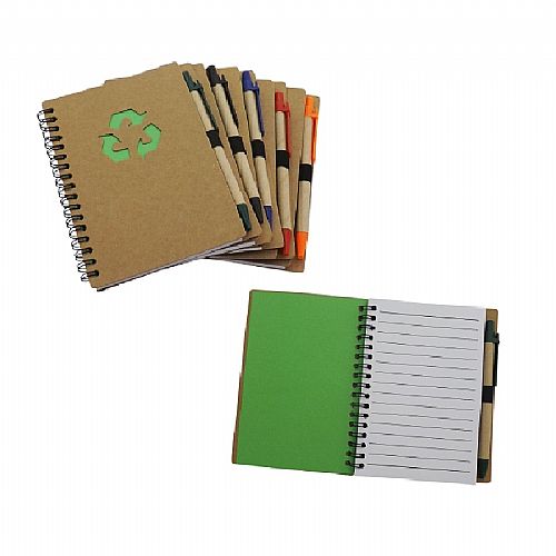 BLOCO DE ANOTAÇÕES ECOLÓGICO COM CANETA