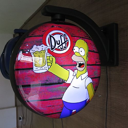 PLACA COM SUPORTE DE PAREDE 02 FACES  PERSONALIZADA