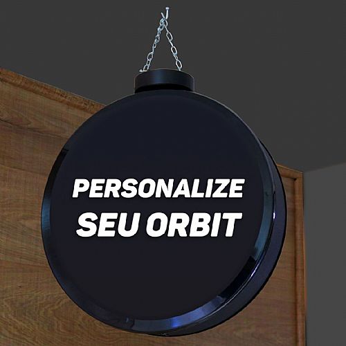 PLACA MODELO ORBIT 02 FACES COM LED PERSONALIZADO
