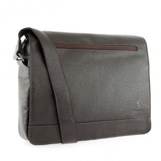 Bolsa carteiro em couro laptop